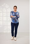 ELLA TOP - multi blue